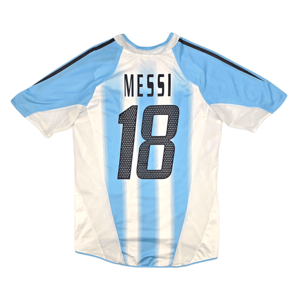 2004/05 Argentina Home Football Shirt (M) Adidas #18 Messi (Player Version)