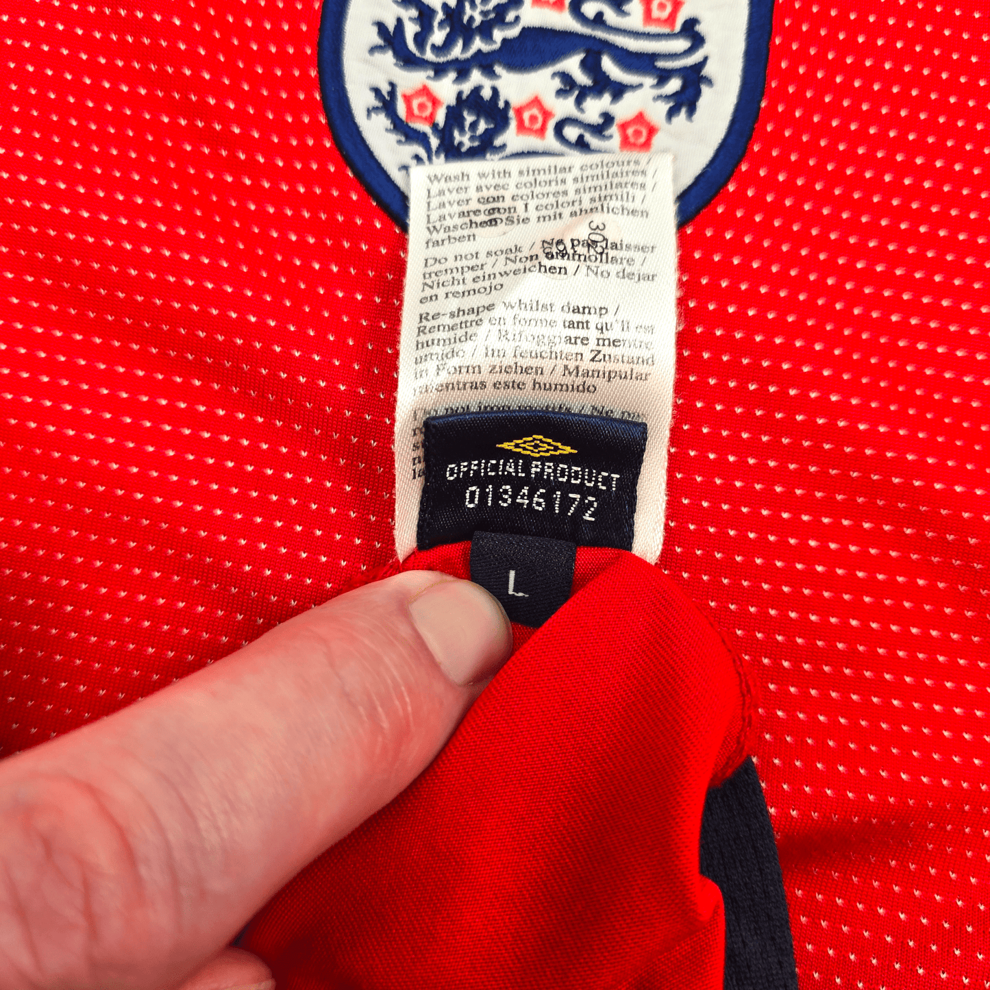 2004/05 England Away Football Shirt (L) Umbro #7 Beckham
