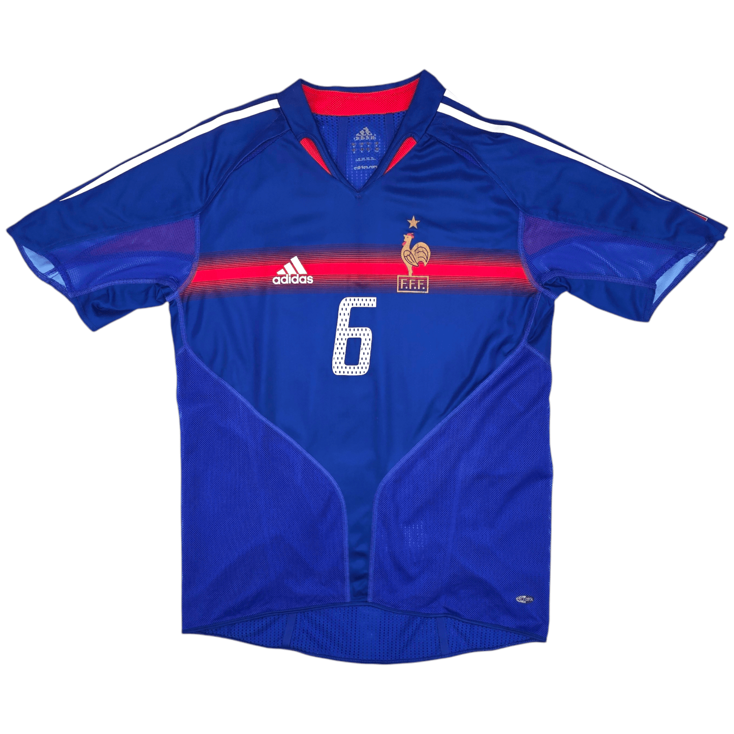 2004/05 France  Home Football Shirt (M) Adidas #6 Makelele (Player Version)