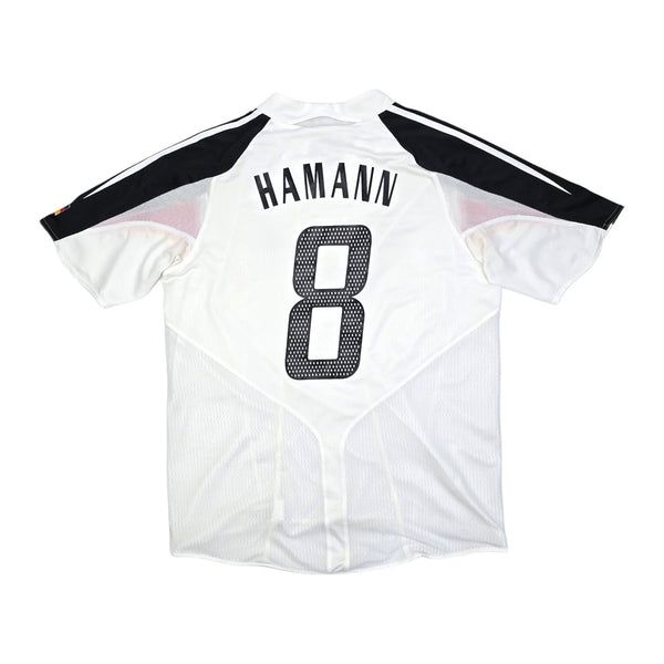 2004/05 Germany Home Football Shirt (L) Adidas #8 Hamann (Player Version)