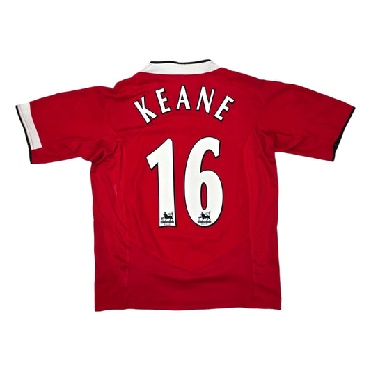 2004/05 Manchester United Home Football Shirt (M) Nike #16 Keane