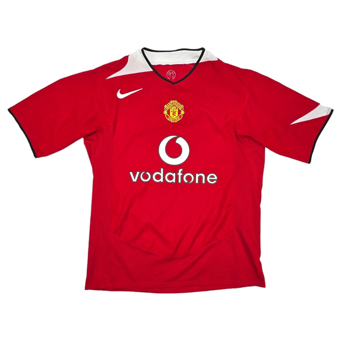 2004/05 Manchester United Home Football Shirt (M) Nike #16 Keane