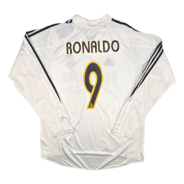 2004/05 Real Madrid Home Football Shirt (L) Adidas #9 Ronaldo