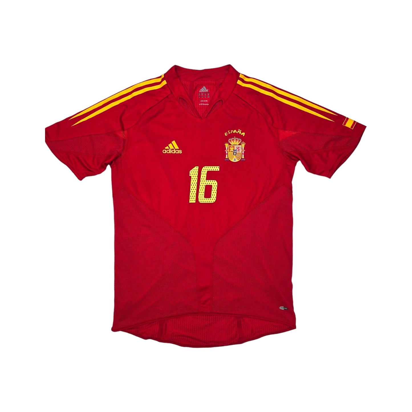 2004/05 Spain Home Football Shirt (M) Adidas #16 Alonso (Player Version)