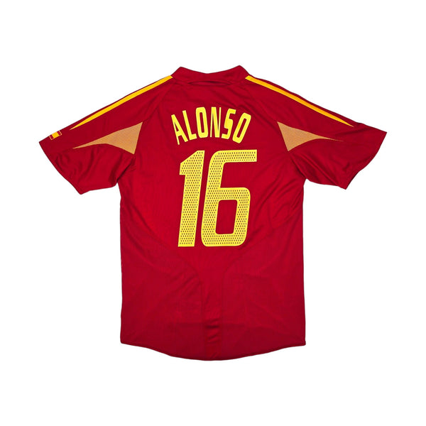 2004/05 Spain Home Football Shirt (M) Adidas #16 Alonso (Player Version)