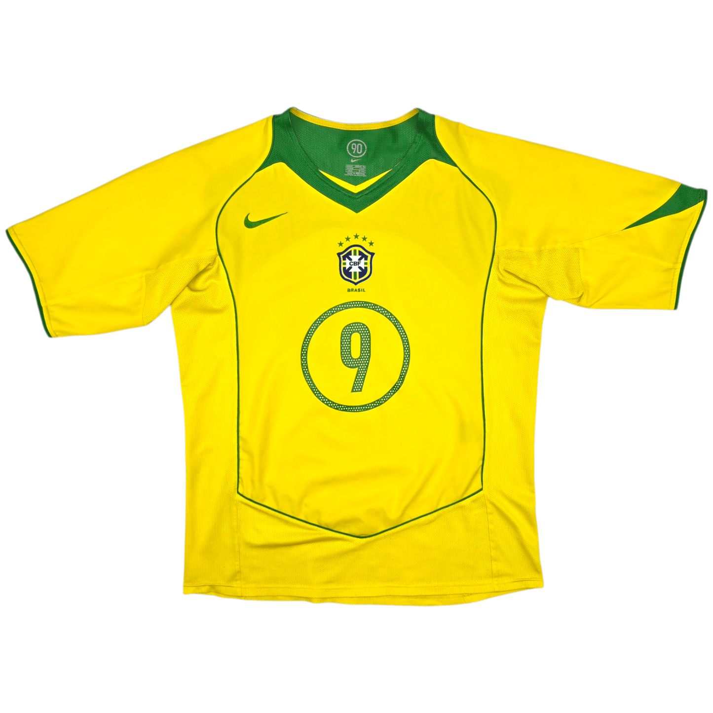 2004/06 Brazil Home Football Shirt (M) Nike #9 Ronaldo