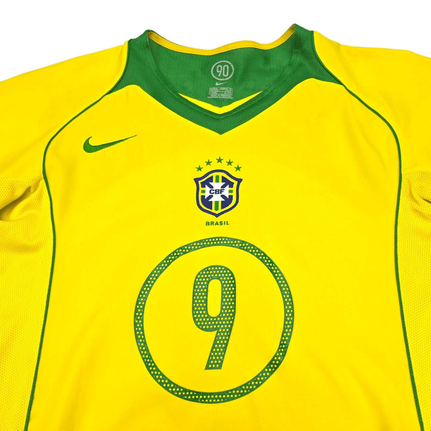 2004/06 Brazil Home Football Shirt (M) Nike #9 Ronaldo