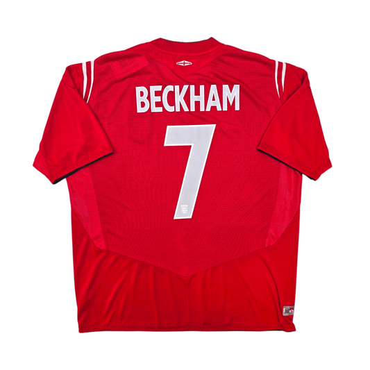 2004/06 England Away Football Shirt (2XL) Umbro #7 Beckham