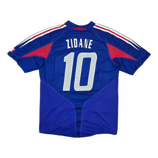 2004/06 France Home Football Shirt (L) Adidas #10 Zidane (Player Version)