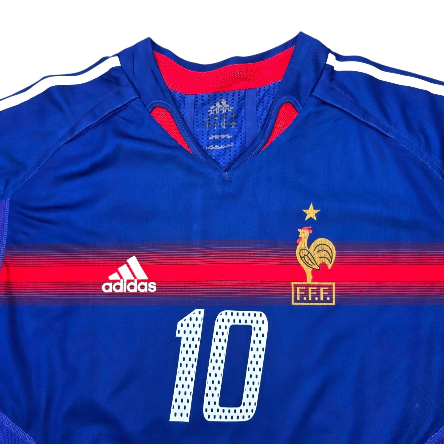 2004/06 France Home Football Shirt (L) Adidas #10 Zidane (Player Version)