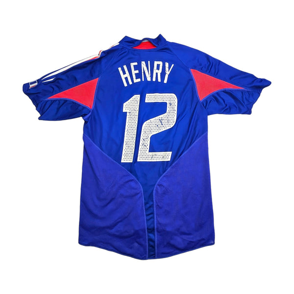 2004/06 France Home Football Shirt (S) Adidas #12 Henry