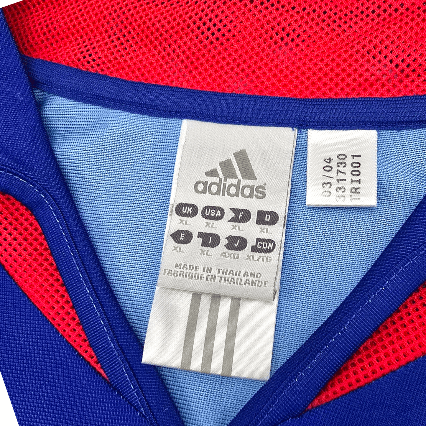 2004/06 France Home Football Shirt (XL) Adidas #10 Zidane