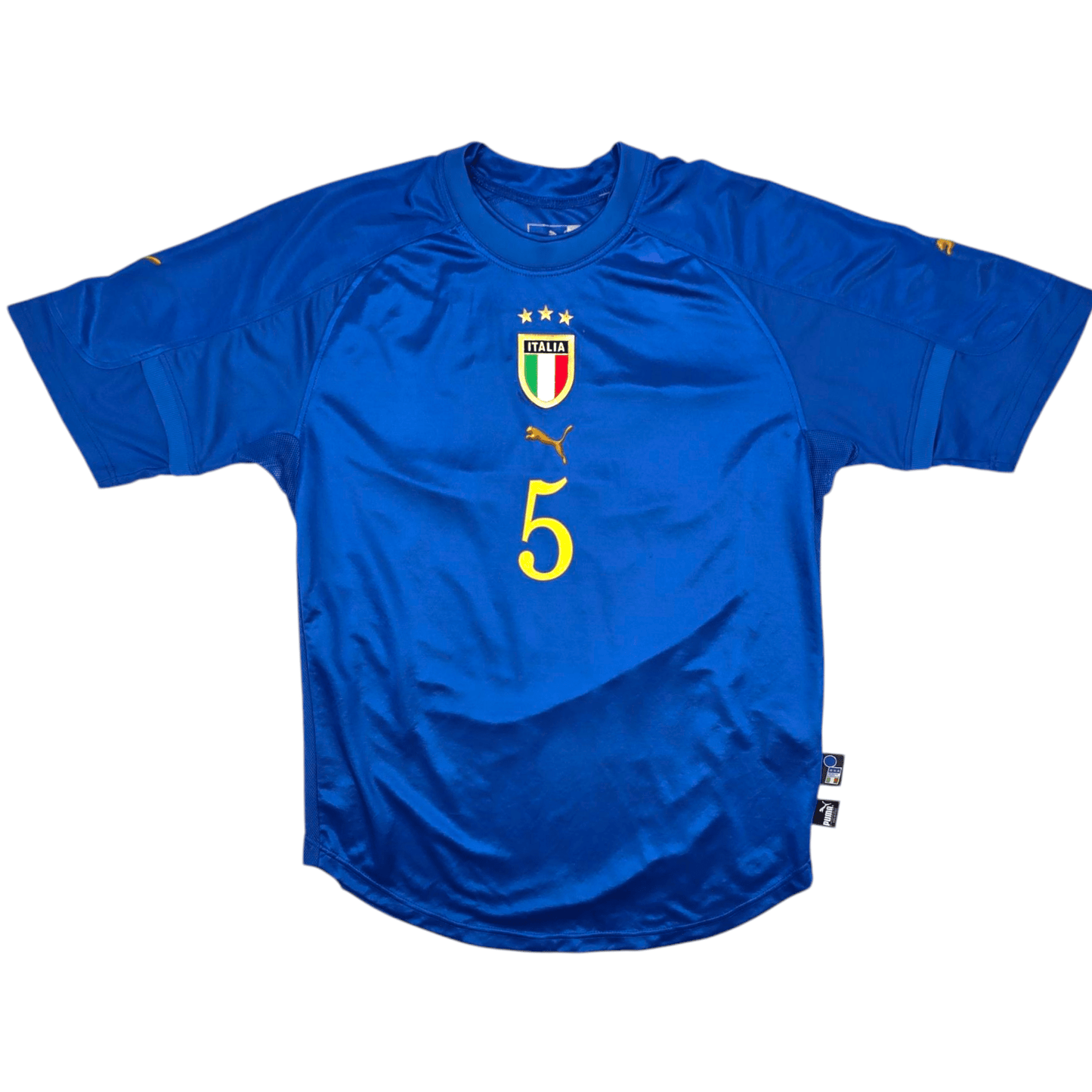 2004/06 Italy Home Football Shirt (M) Puma #5 Cannavaro