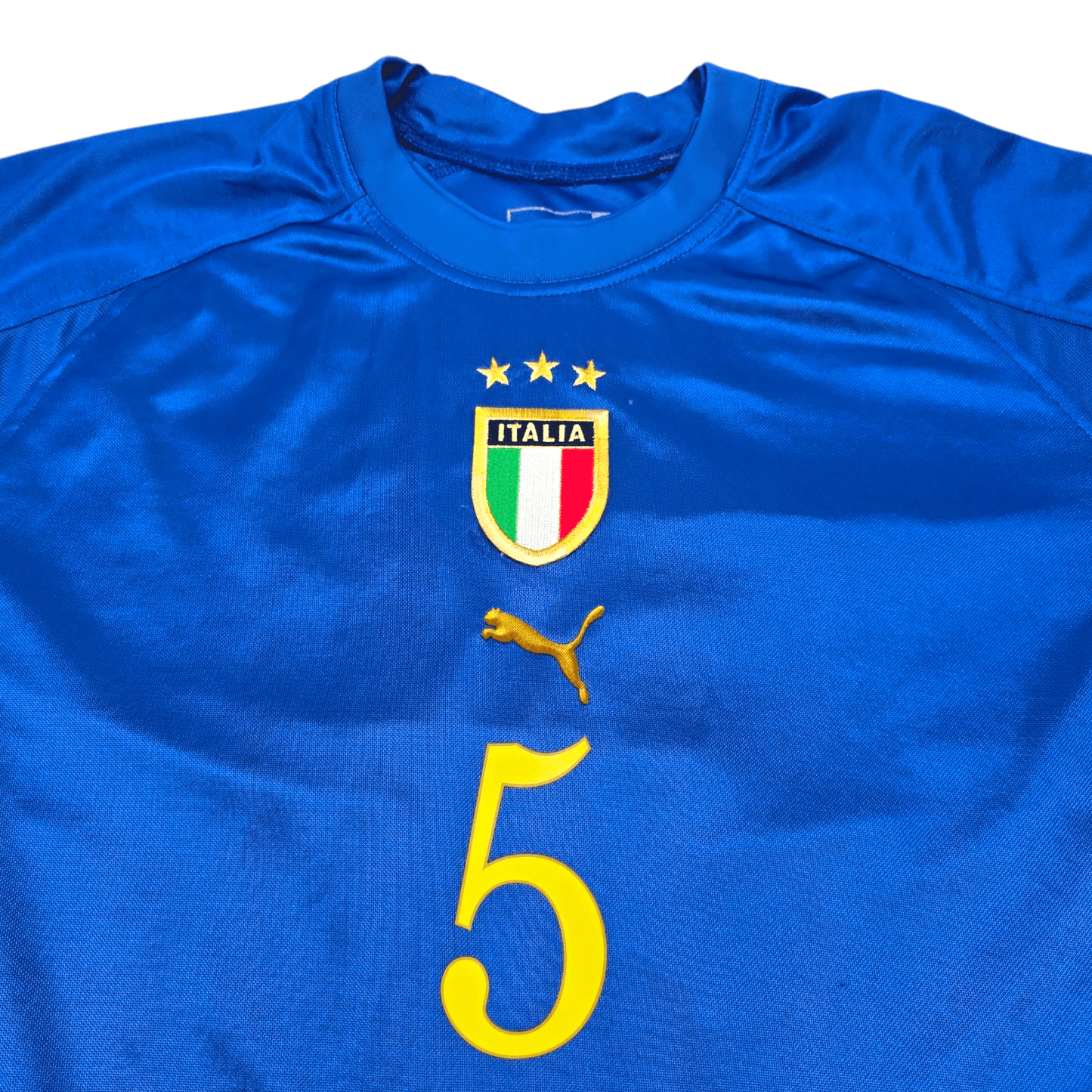 2004/06 Italy Home Football Shirt (M) Puma #5 Cannavaro