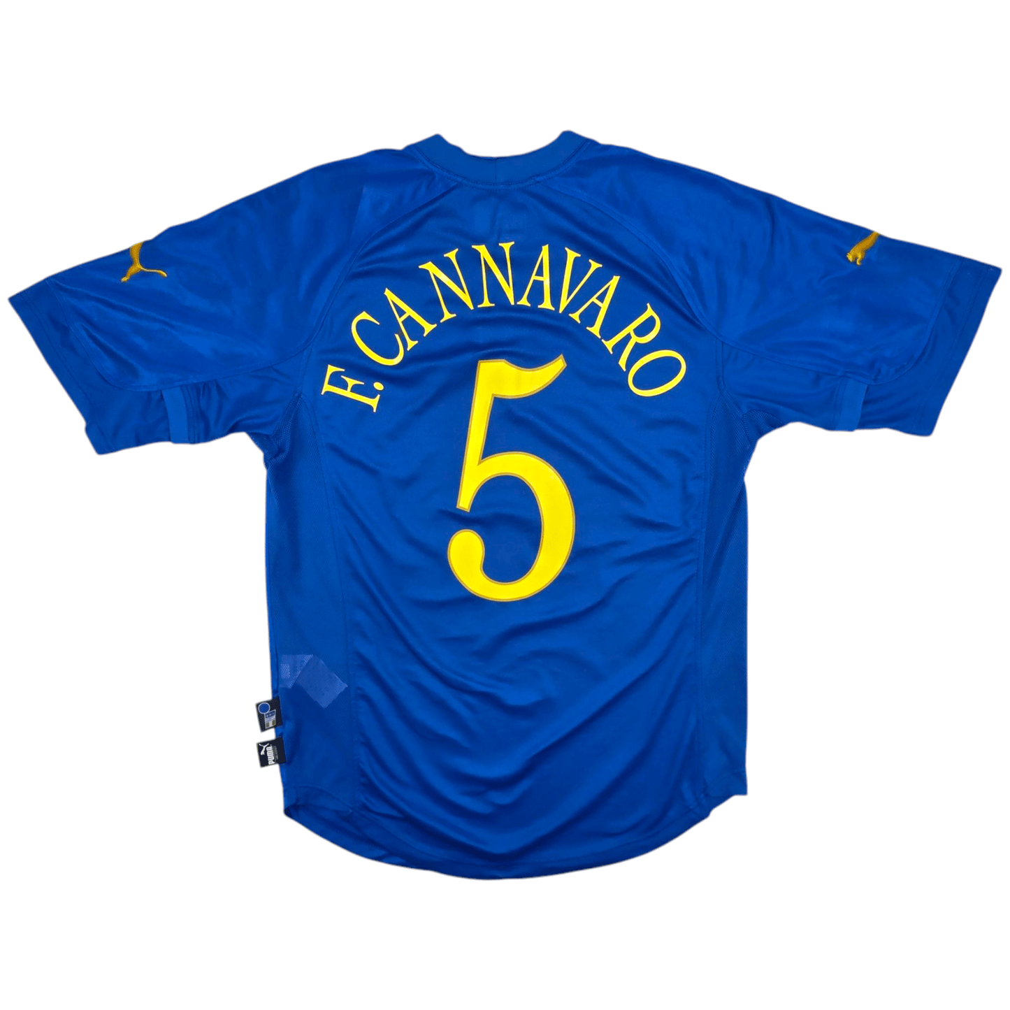 2004/06 Italy Home Football Shirt (M) Puma #5 Cannavaro