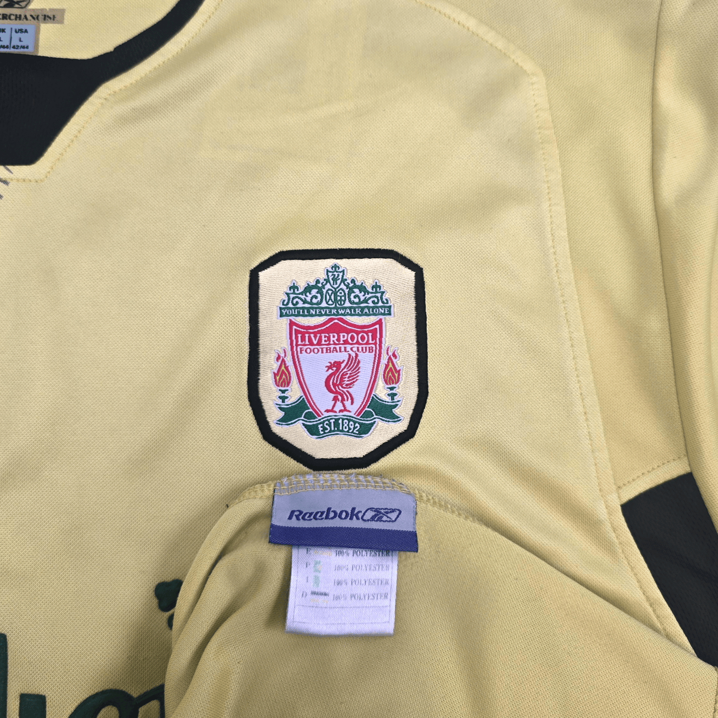 2004/06 Liverpool Away Football Shirt (L) Reebok #8 Gerrard
