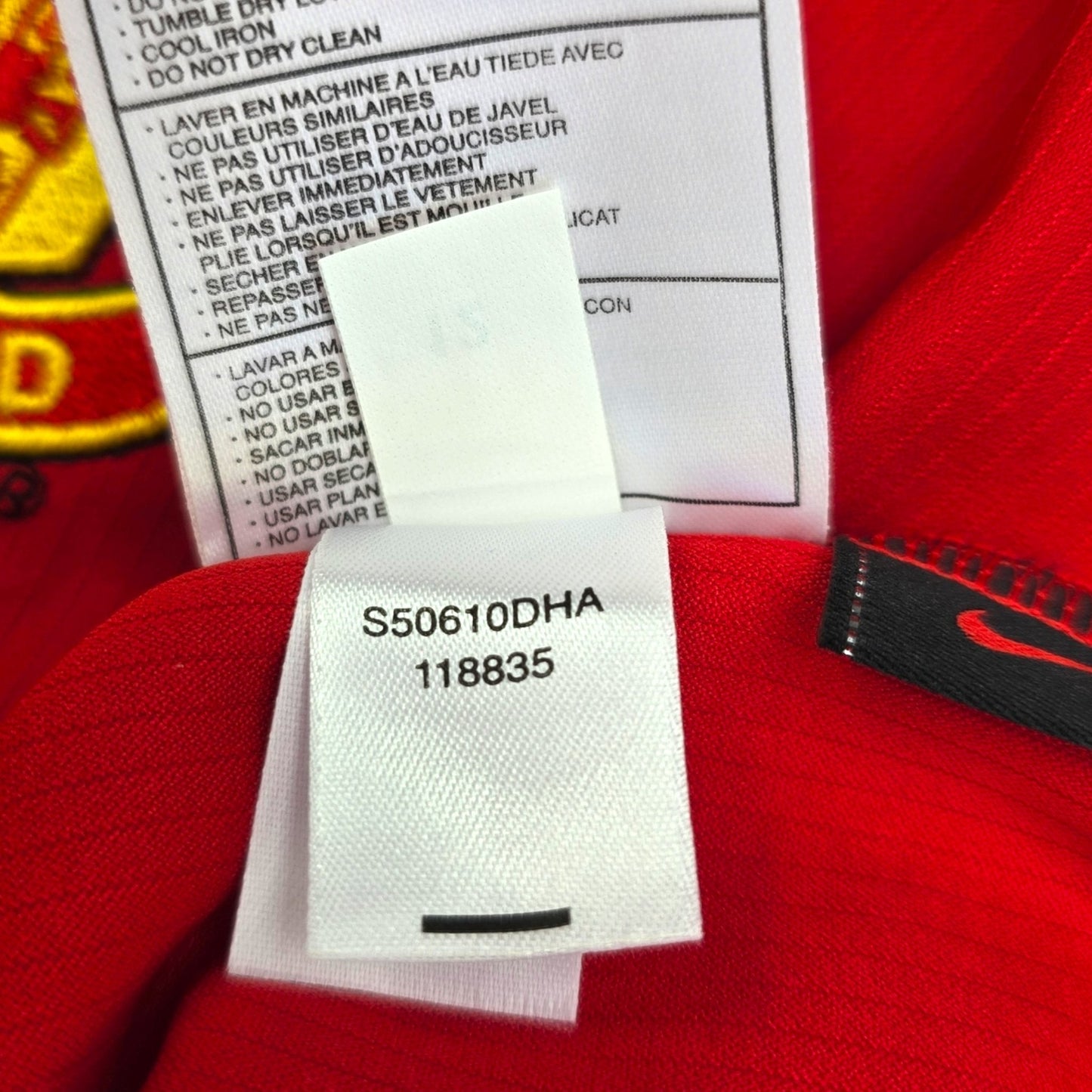 2004/06 Manchester United Home Football Shirt (M) Nike #7 Ronaldo