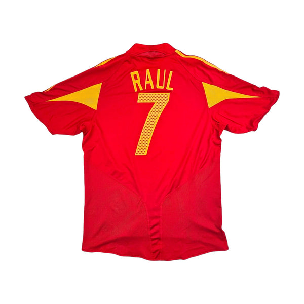2004/06 Spain Home Football Shirt (L) Adidas #7 Raul