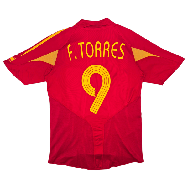 2004/06 Spain Home Football Shirt (M) Adidas #9 Torres