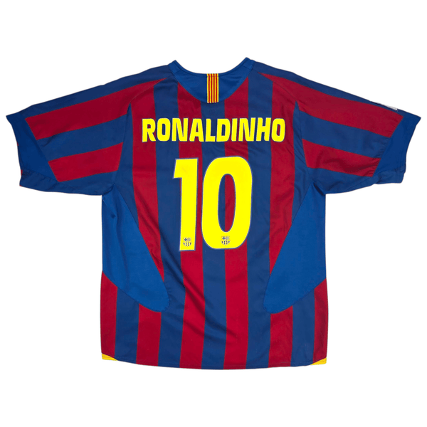 2005/06 Barcelona Home Football Shirt (2XL) Nike #10 Ronaldinho
