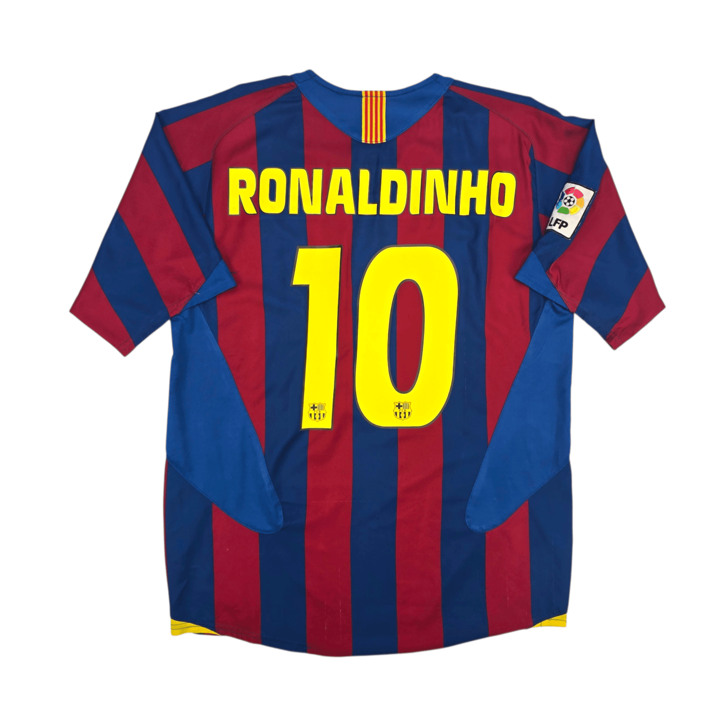 2005/06 Barcelona Home Football Shirt (M) Nike #10 Ronaldinho