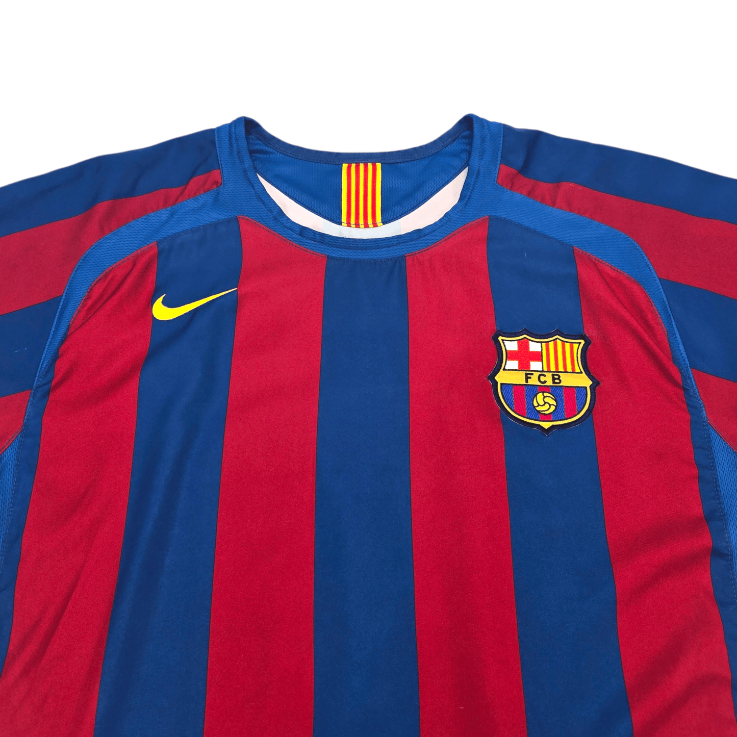 2005/06 Barcelona Home Football Shirt (M) Nike #10 Ronaldinho