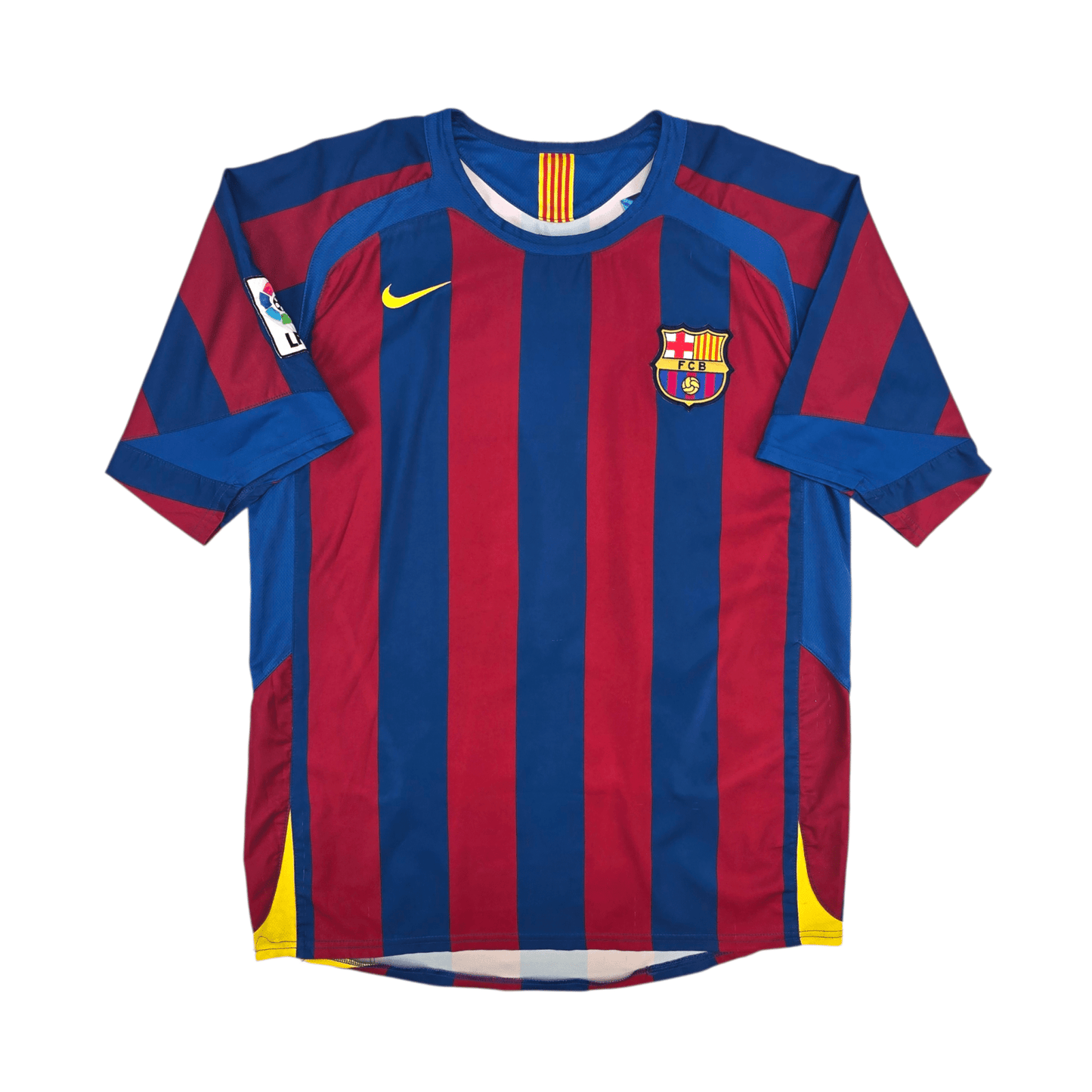 2005/06 Barcelona Home Football Shirt (M) Nike #10 Ronaldinho