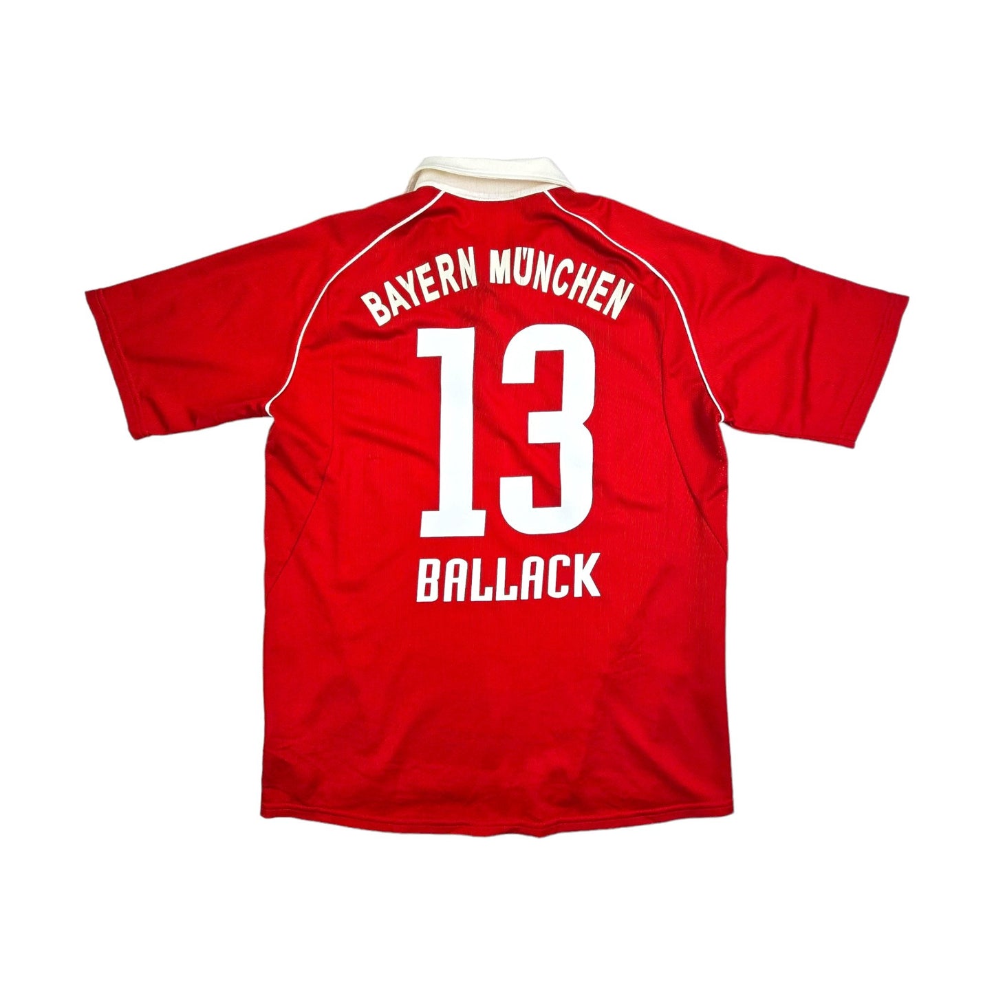 2005/06 Bayern Munich Home Football Shirt (M) Adidas # 13 Ballack