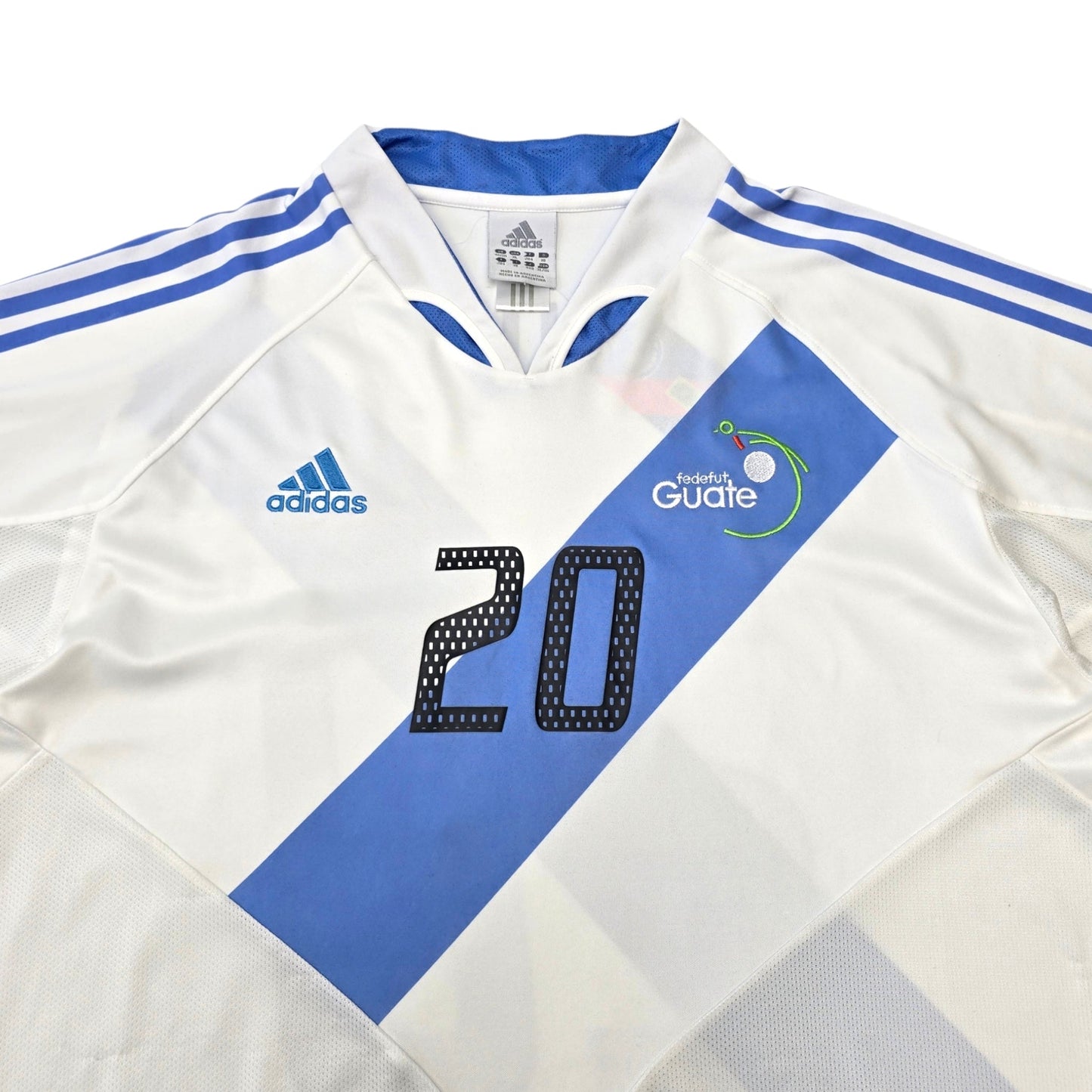 2005/06 Guatemala Home Football Shirt (XL) Adidas #20 Ruiz