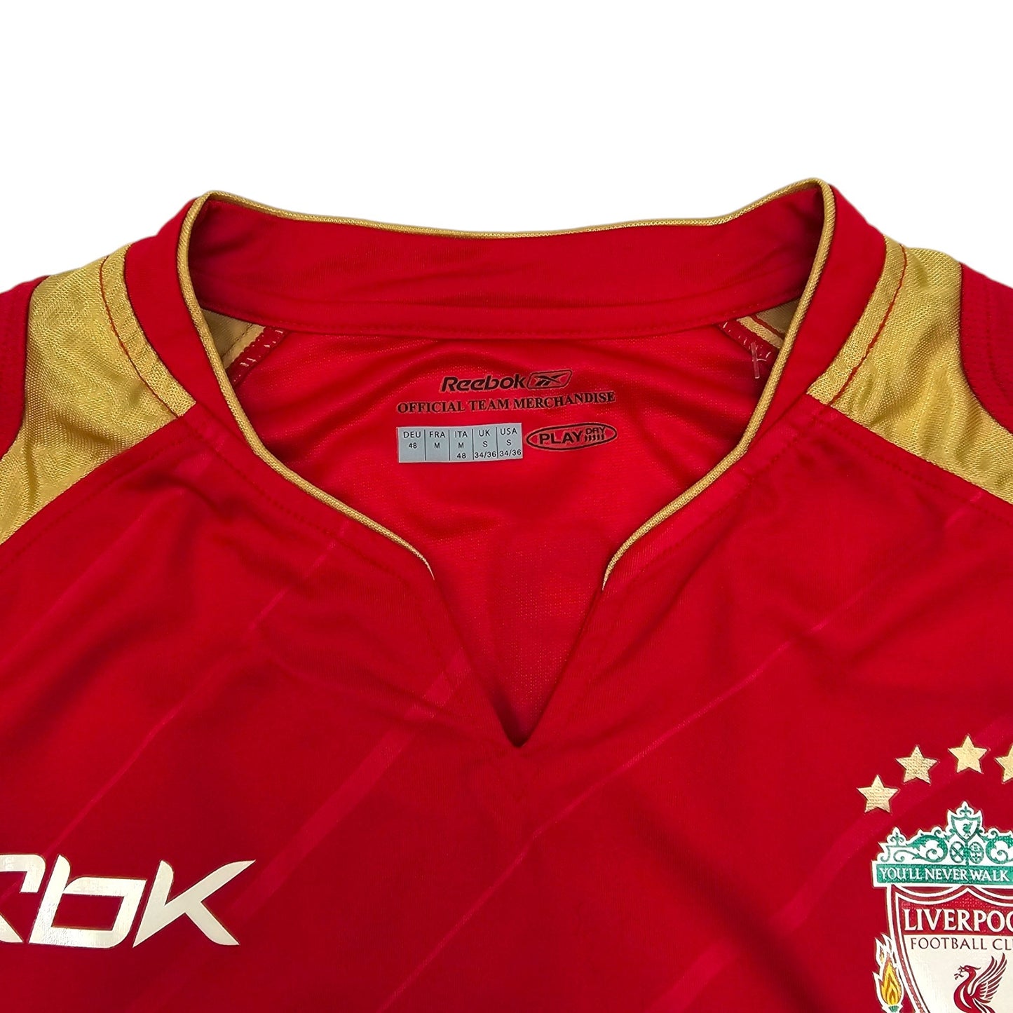 2005/06 Liverpool Home Football Shirt (M) Reebok #8 Gerrard (UCL)
