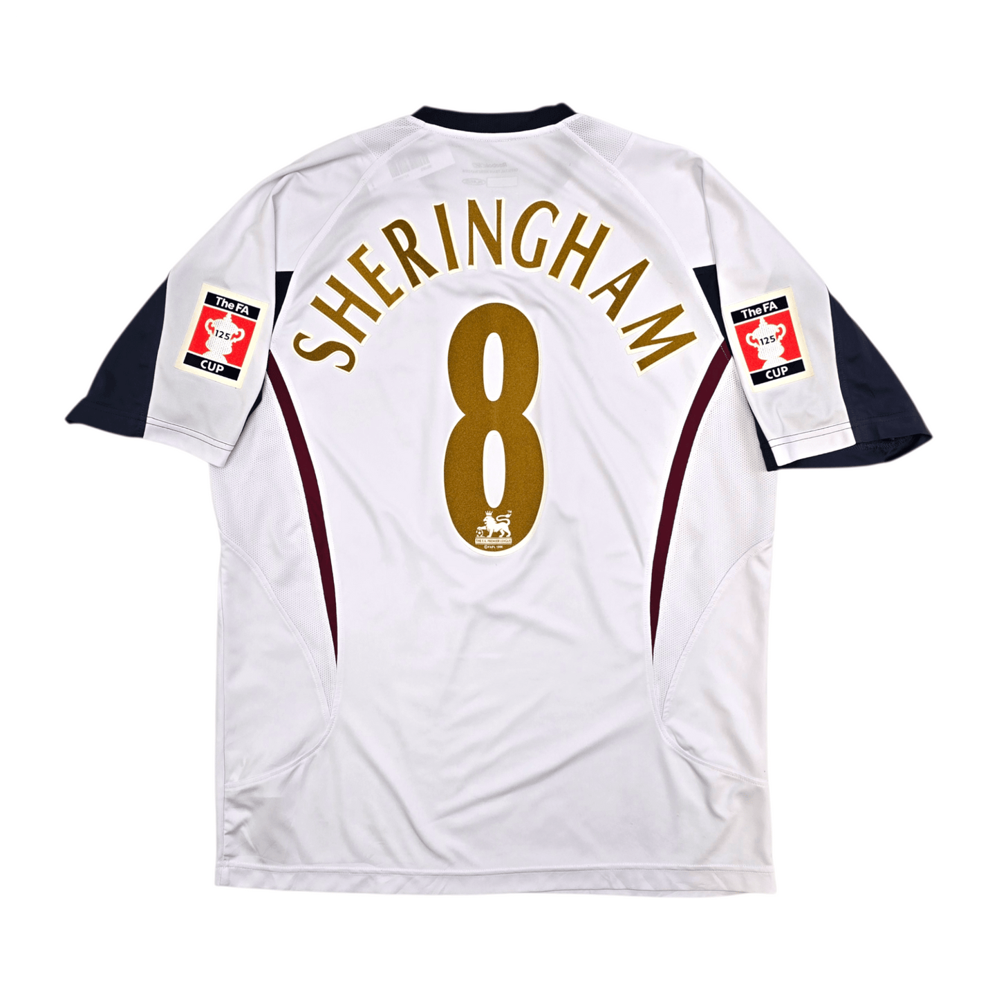 2005/06 West Ham United Away Football Shirt (L) Reebok #8 Sheringham (FA Cup)