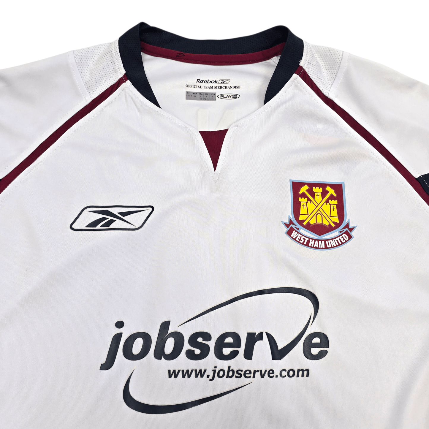 2005/06 West Ham United Away Football Shirt (L) Reebok #8 Sheringham (FA Cup)