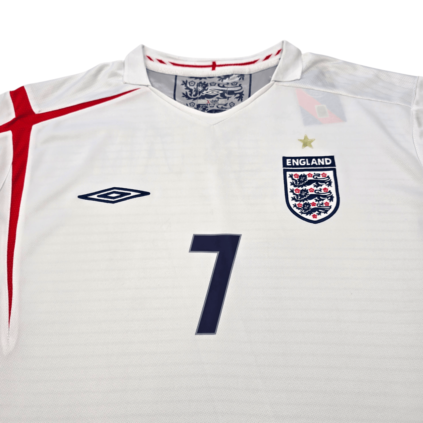 2005/07 England Home Football Shirt (2XL) Umbro #7 Beckham
