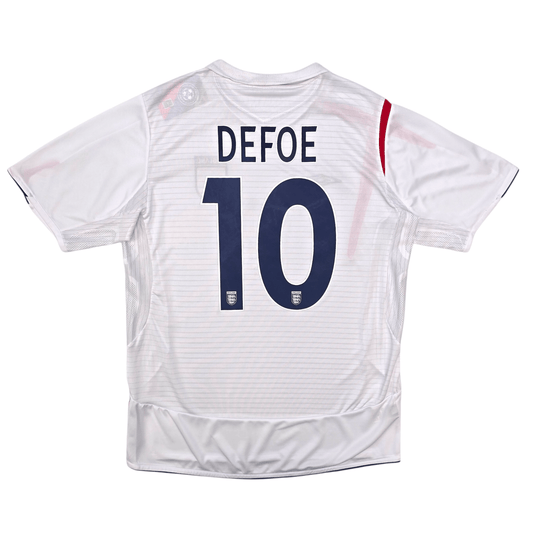 2005/07 England Home Football Shirt (L) Umbro #10 Defoe