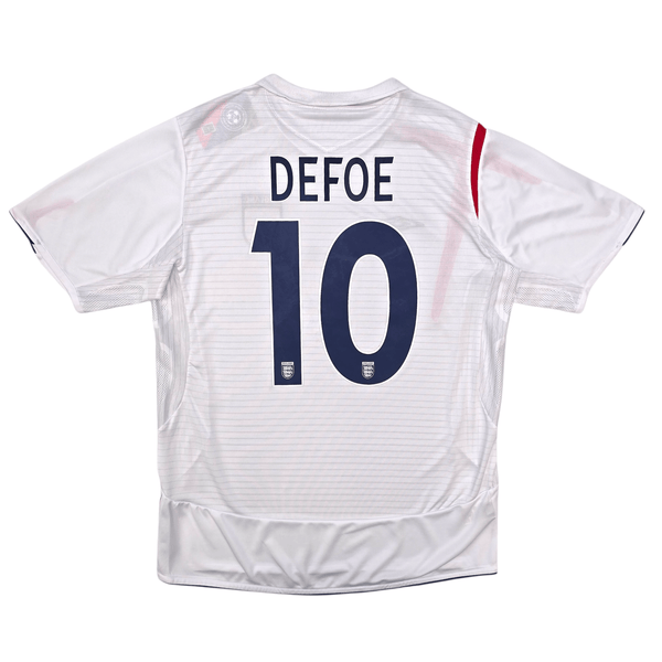 2005/07 England Home Football Shirt (L) Umbro #10 Defoe
