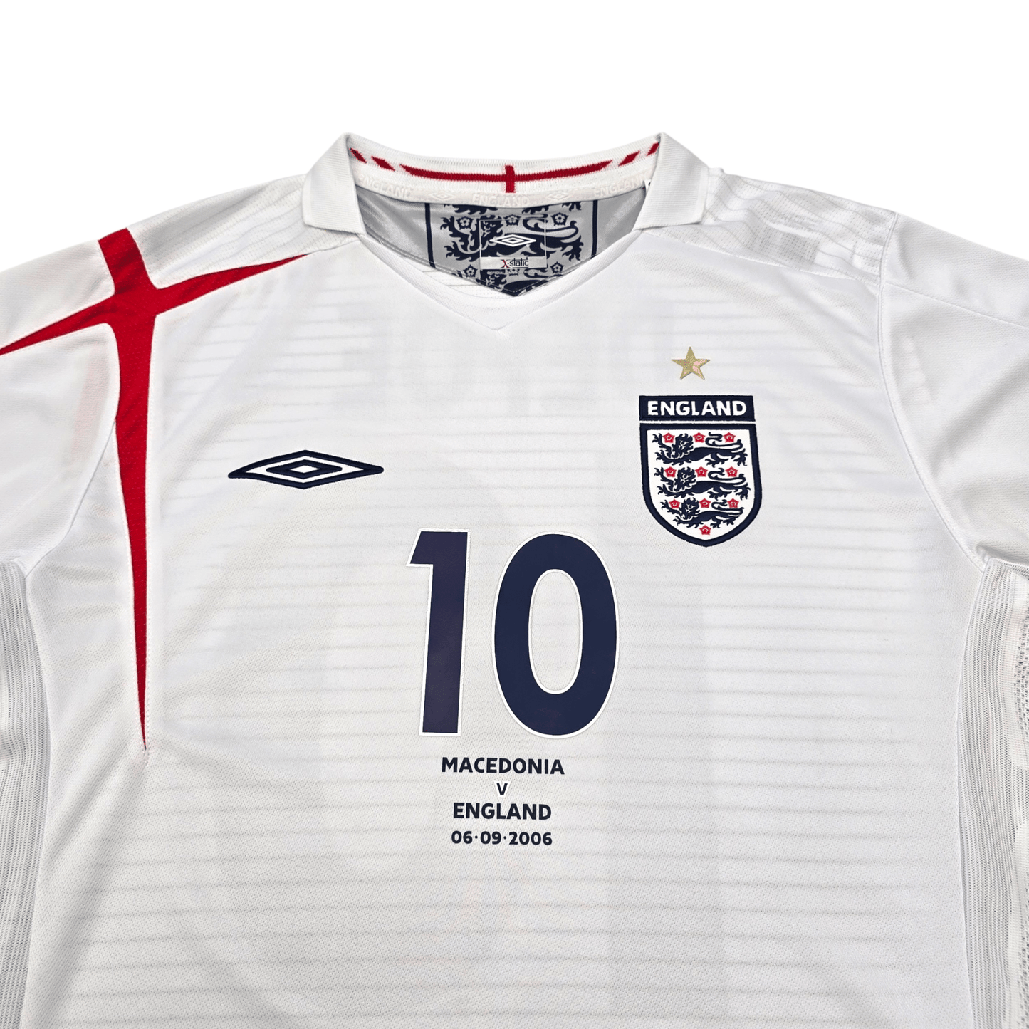 2005/07 England Home Football Shirt (L) Umbro #10 Defoe