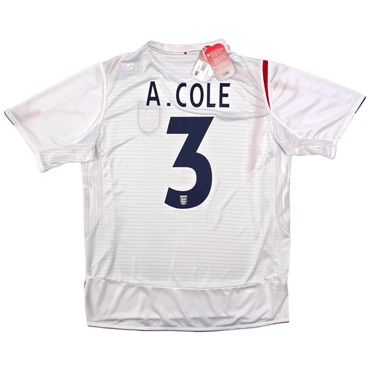 2005/07 England Home Football Shirt (L) Umbro #3 A. Cole (BNWTs)