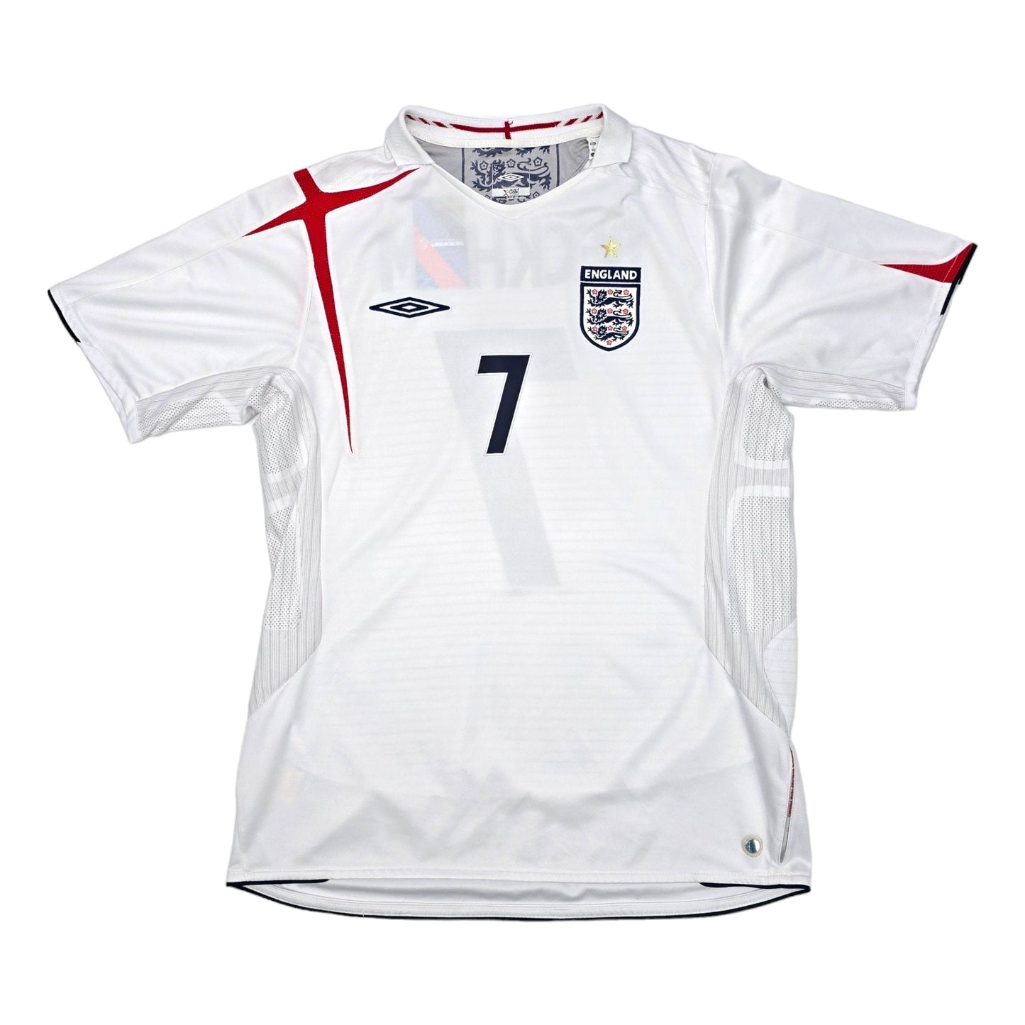 2005/07 England Home Football Shirt (L) Umbro #7 Beckham