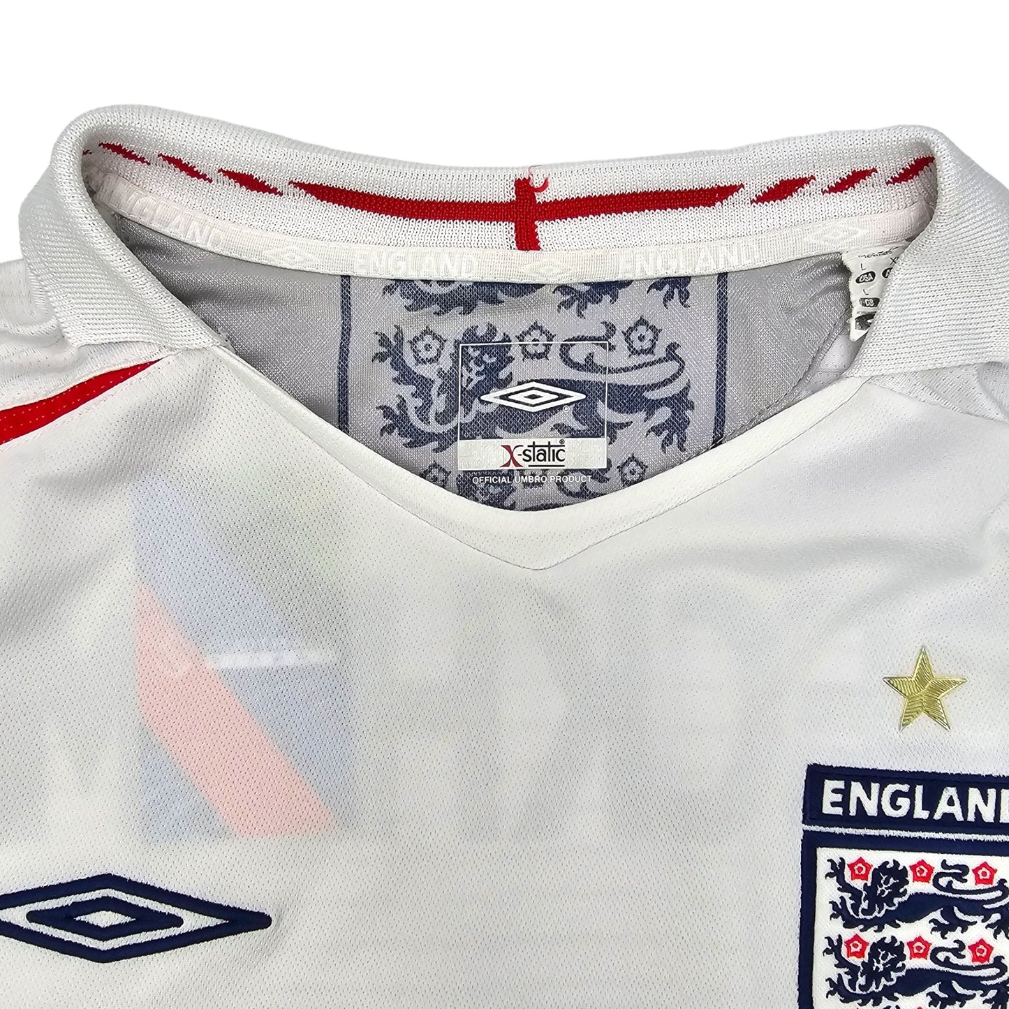 2005/07 England Home Football Shirt (L) Umbro #7 Beckham