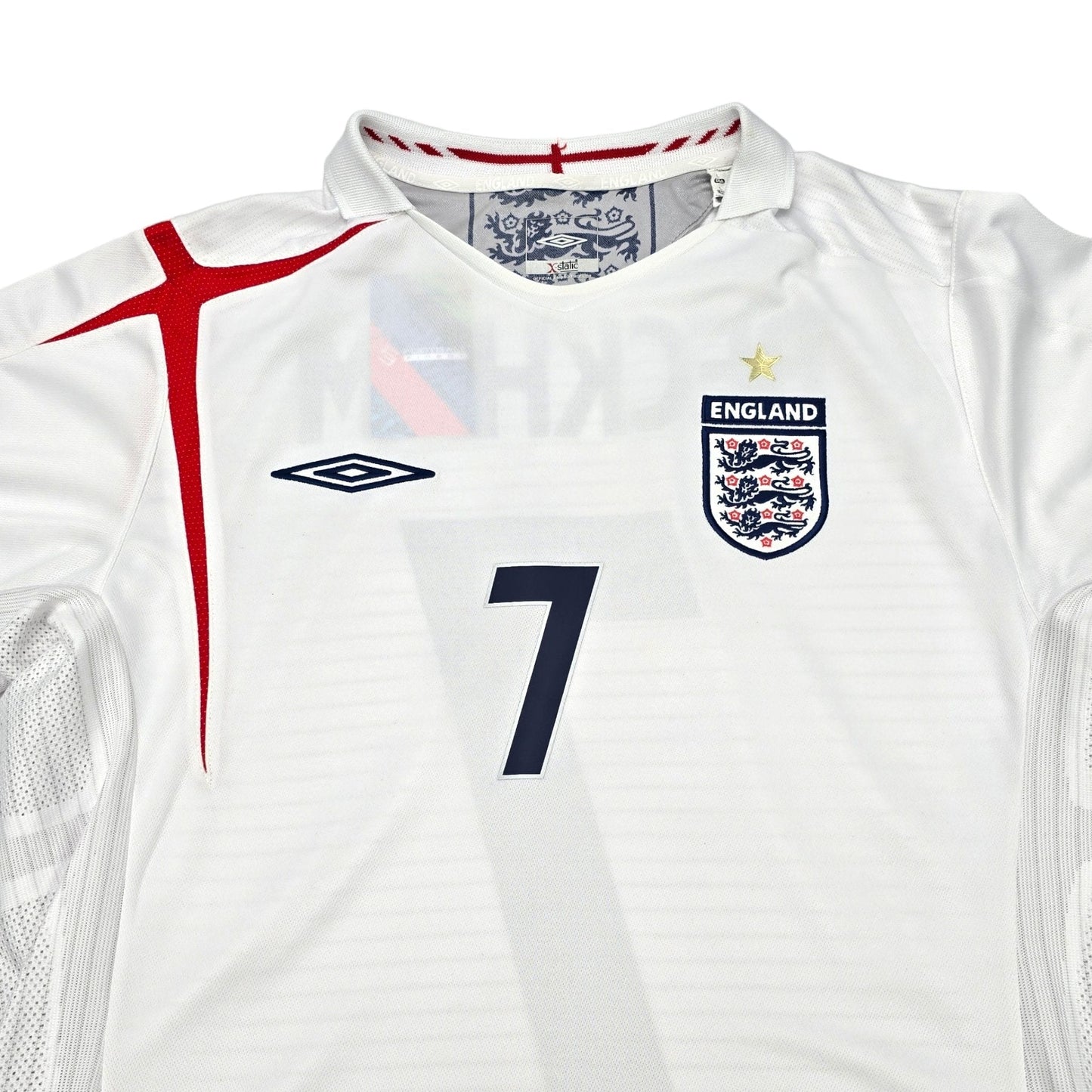 2005/07 England Home Football Shirt (L) Umbro #7 Beckham