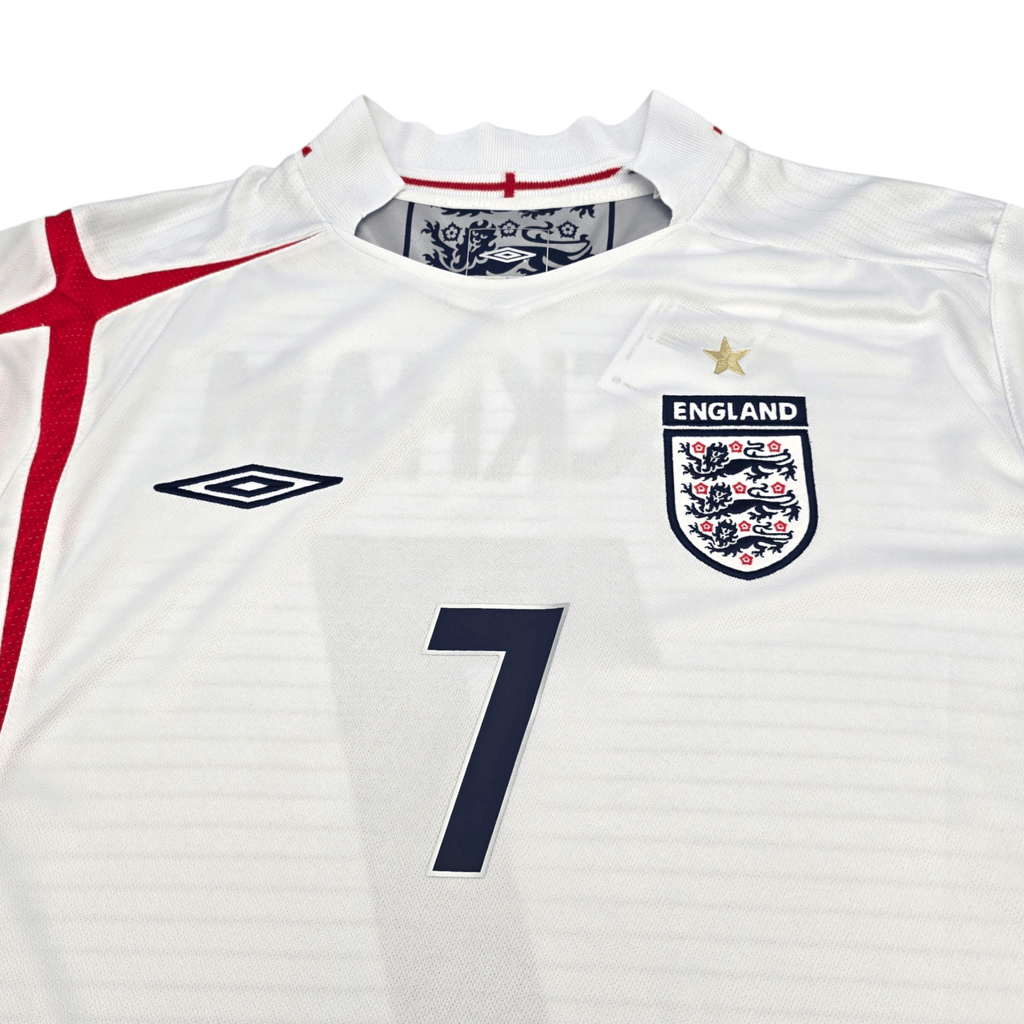 2005/07 England Home Football Shirt (L) Umbro #7 Beckham