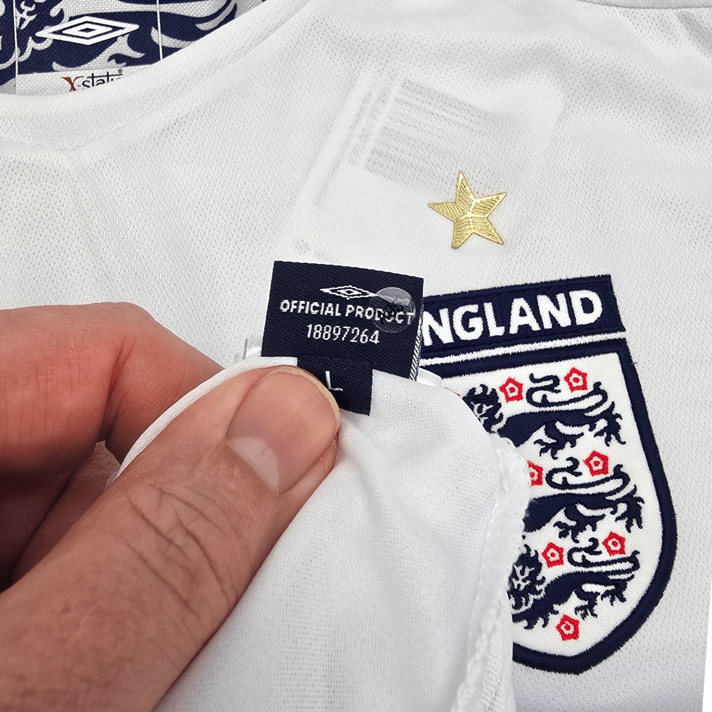 2005/07 England Home Football Shirt (L) Umbro #7 Beckham