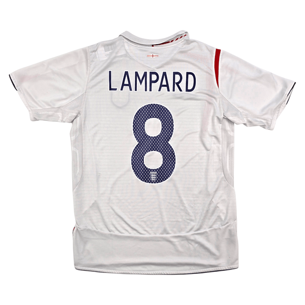 2005/07 England Home Football Shirt (M) Umbro #8 Lampard