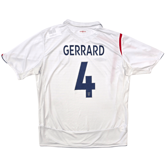 2005/07 England Home Football Shirt (XL) Umbro #4 Gerrard