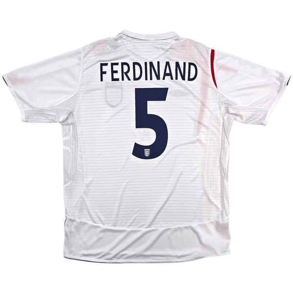 2005/07 England Home Football Shirt (XL) Umbro #5 Ferdinand (BNWTs)