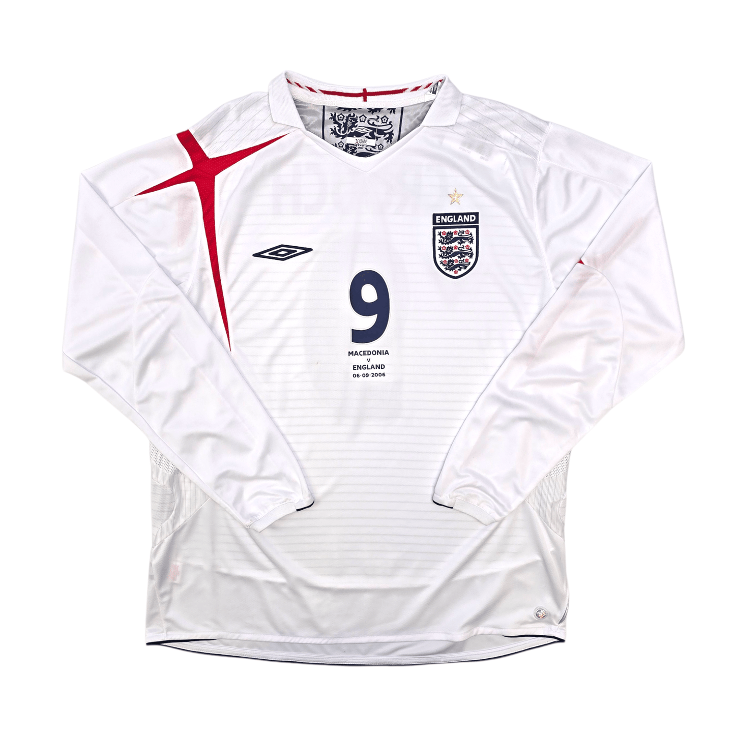 2005/07 England Home Football Shirt (XL) Umbro #9 Crouch