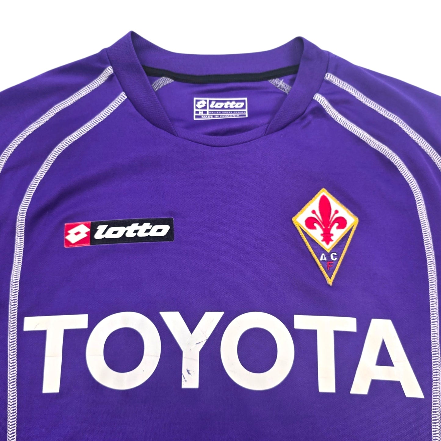 2005/07 Fiorentina Home Football Shirt (M) Lotto #30 Toni
