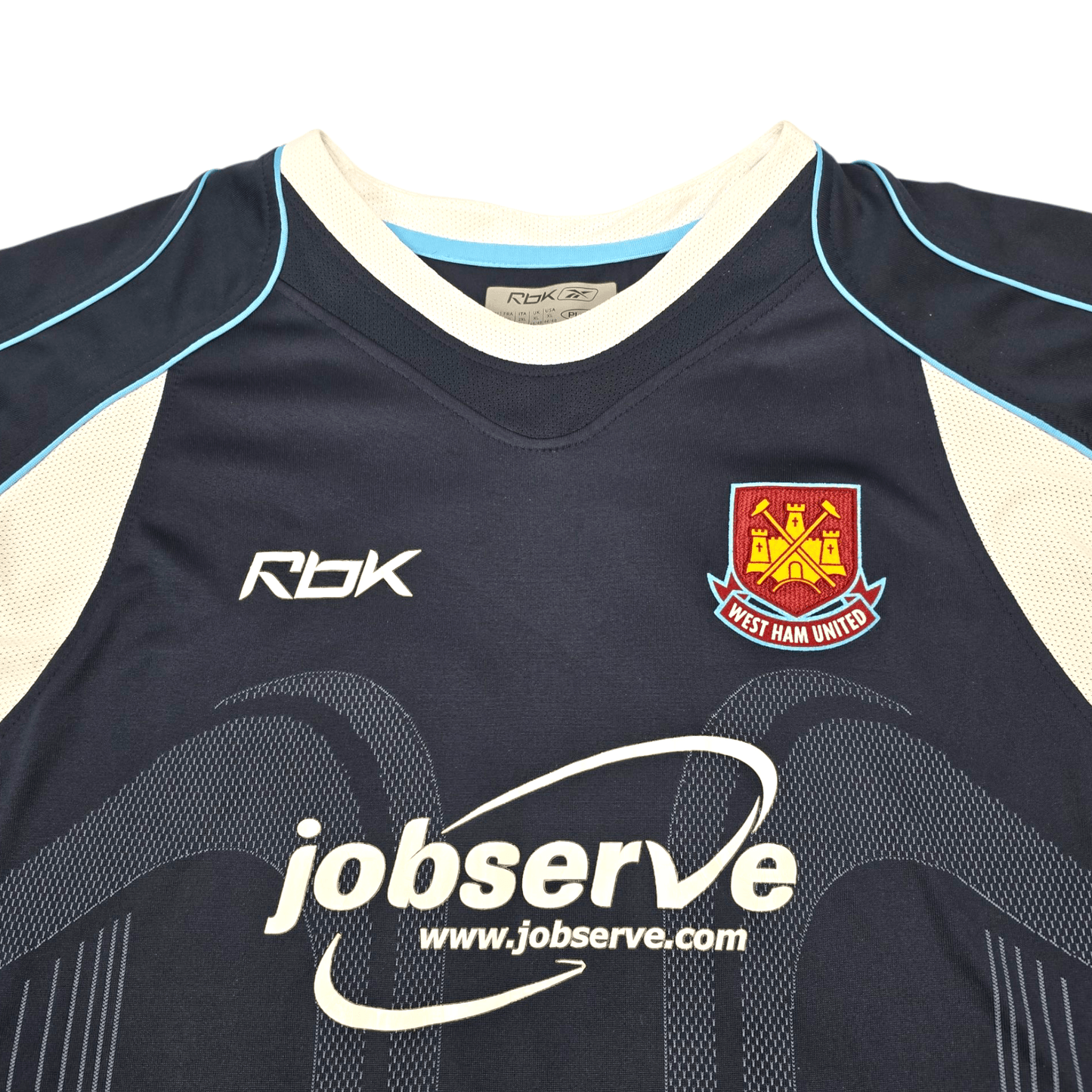 2005/07 West Ham United Away Football Shirt (XL) Reebok #32 Tevez
