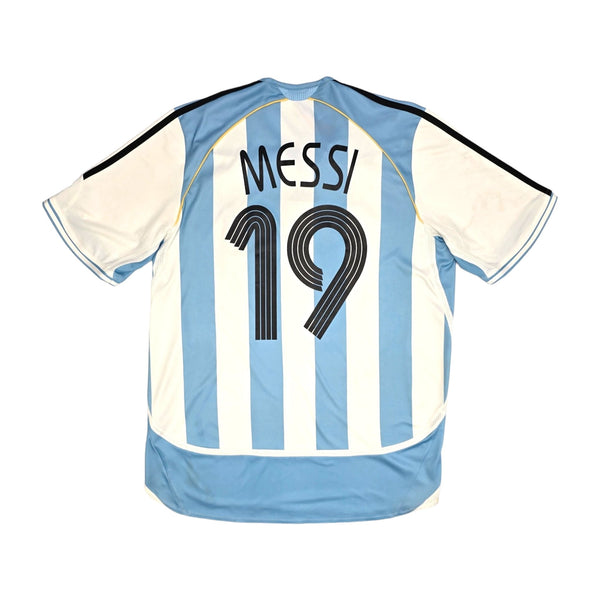 2006/07 Argentina Away Football Shirt (L) Adidas #19 Messi