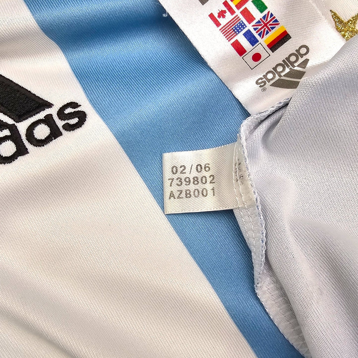 2006/07 Argentina Away Football Shirt (L) Adidas #19 Messi